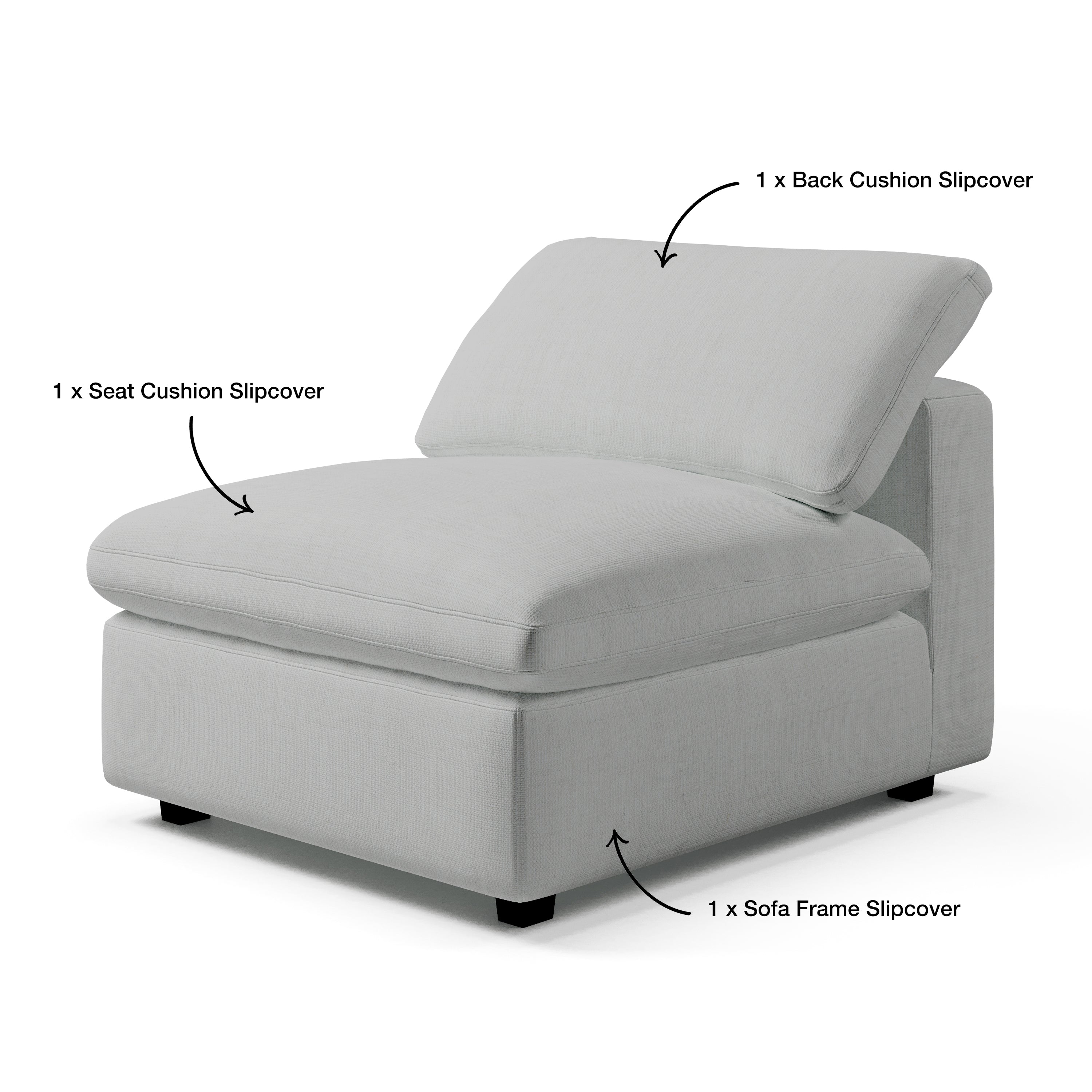 Armless Chair Slipcover - Stylish Sofa Covers