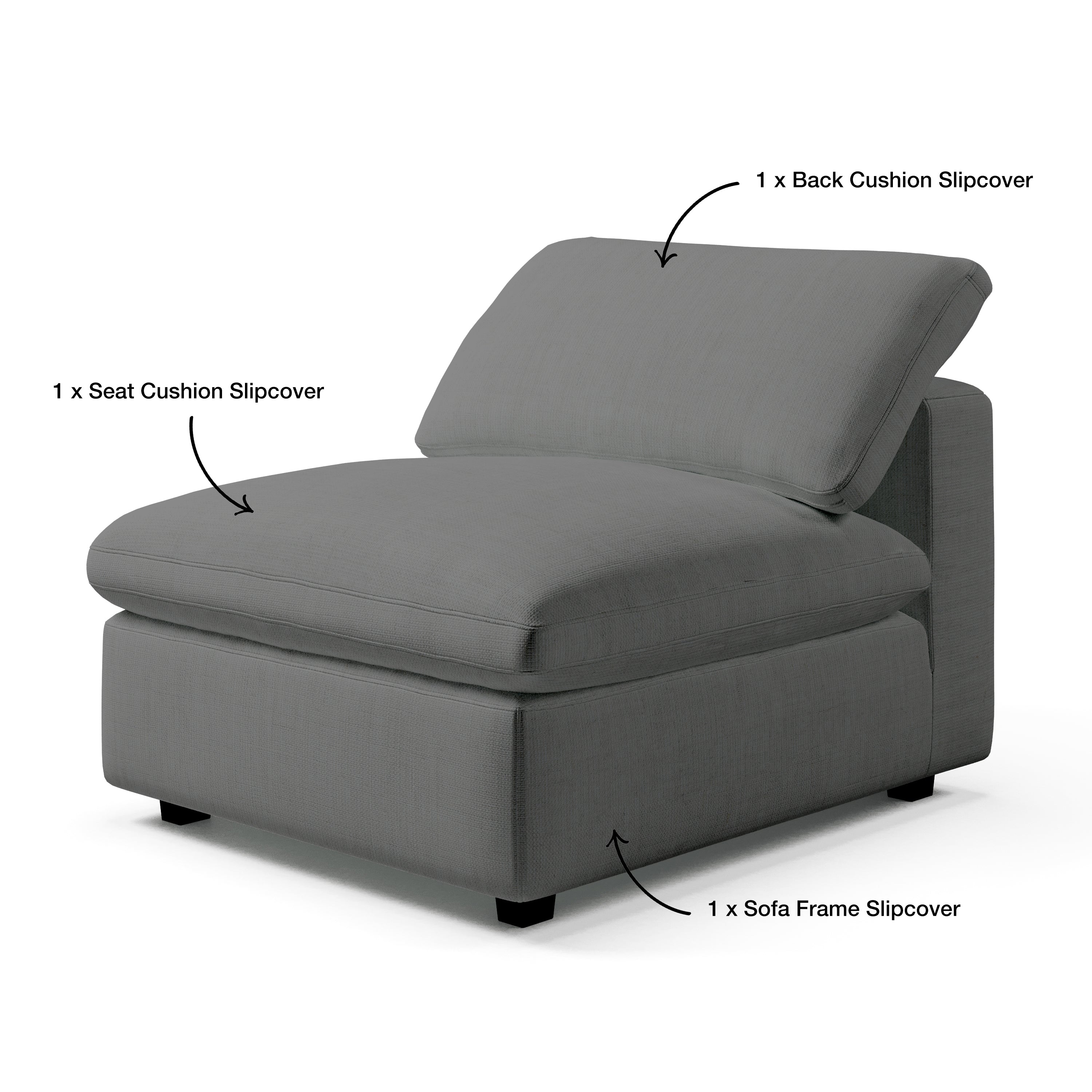 Armless Chair Slipcover - Stylish Sofa Covers