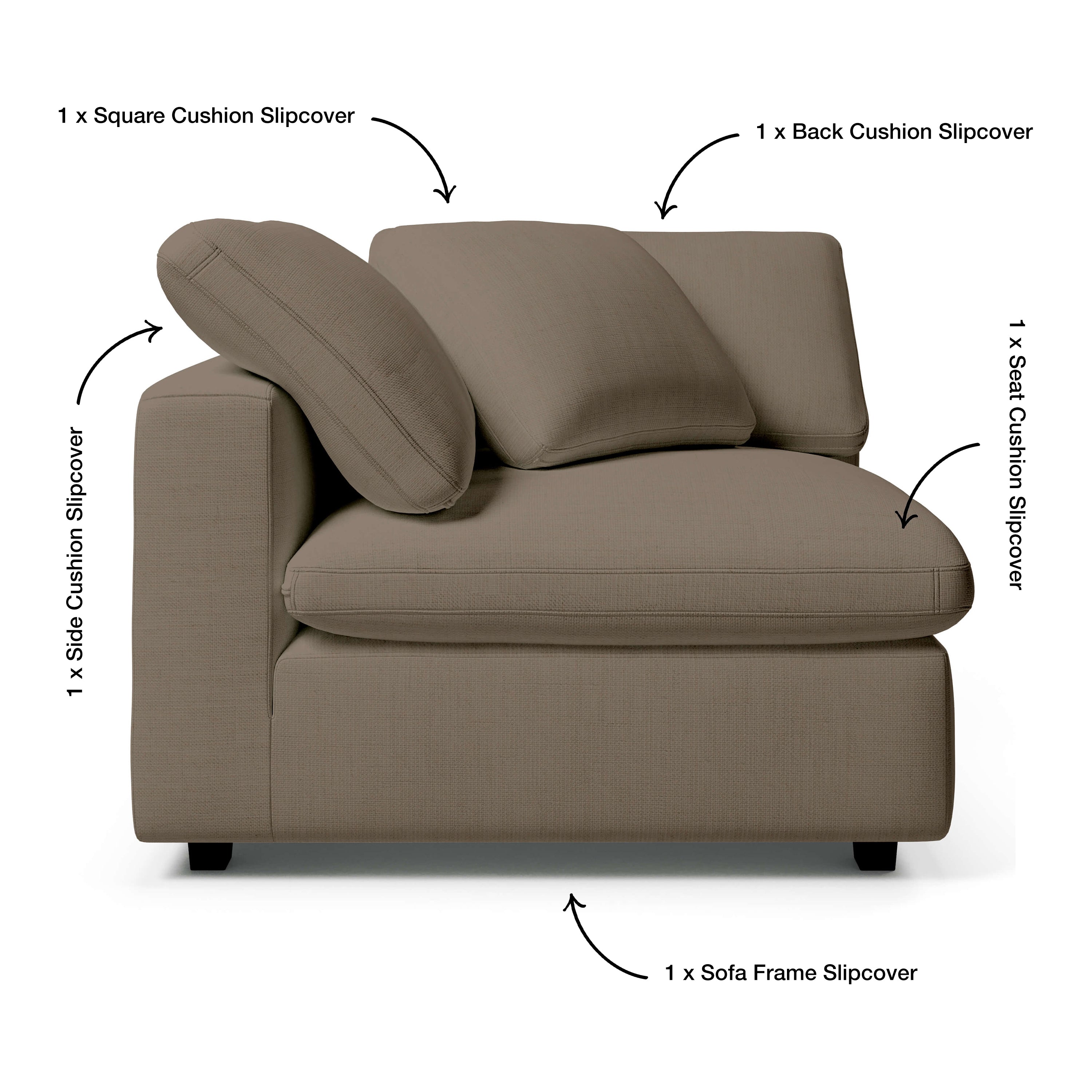 Comfy Sofa - Corner Chair Slipcover Replacement