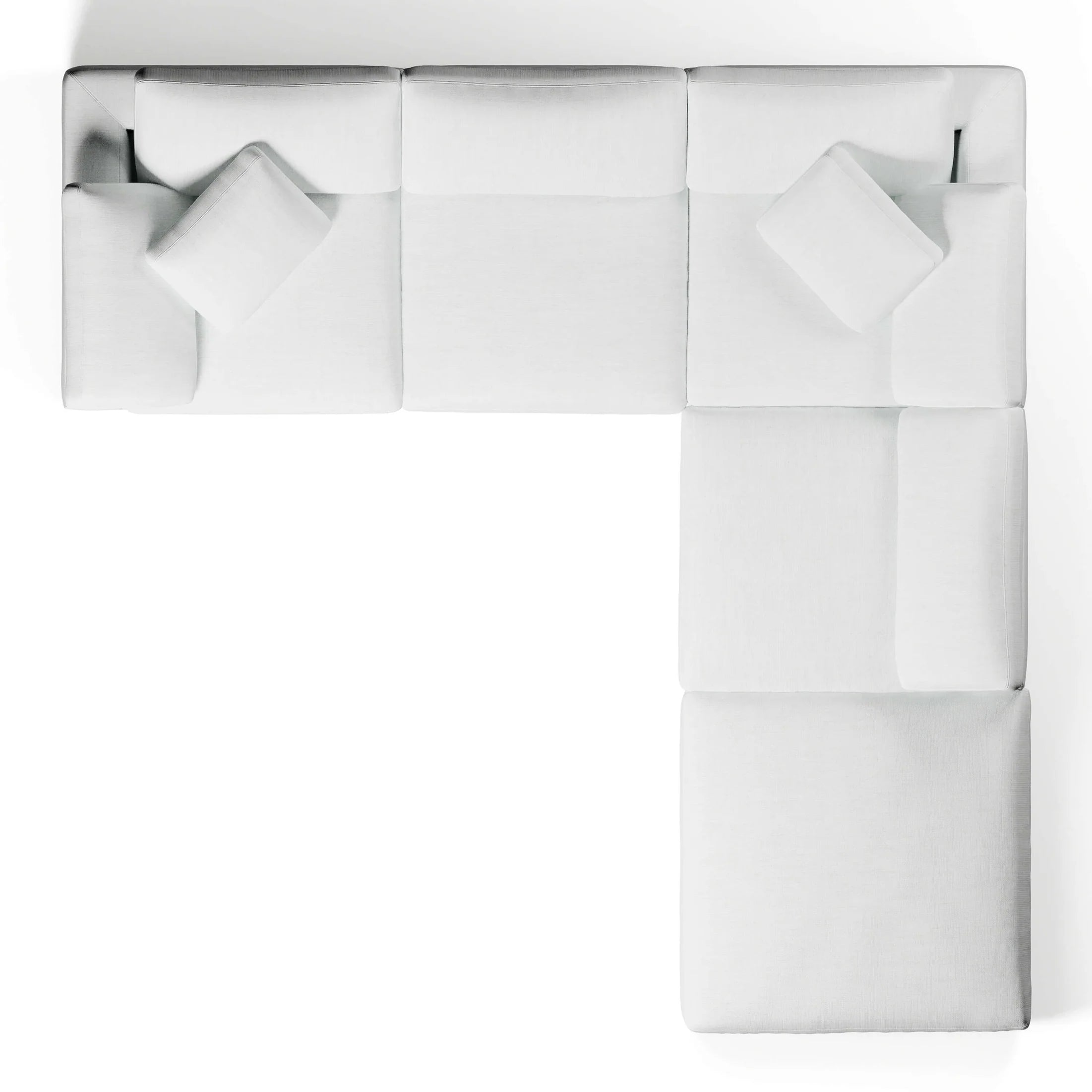 CouchHaus | Comfy Four-Seater & Ottoman L-Sectional | Modular Sofas & Couches