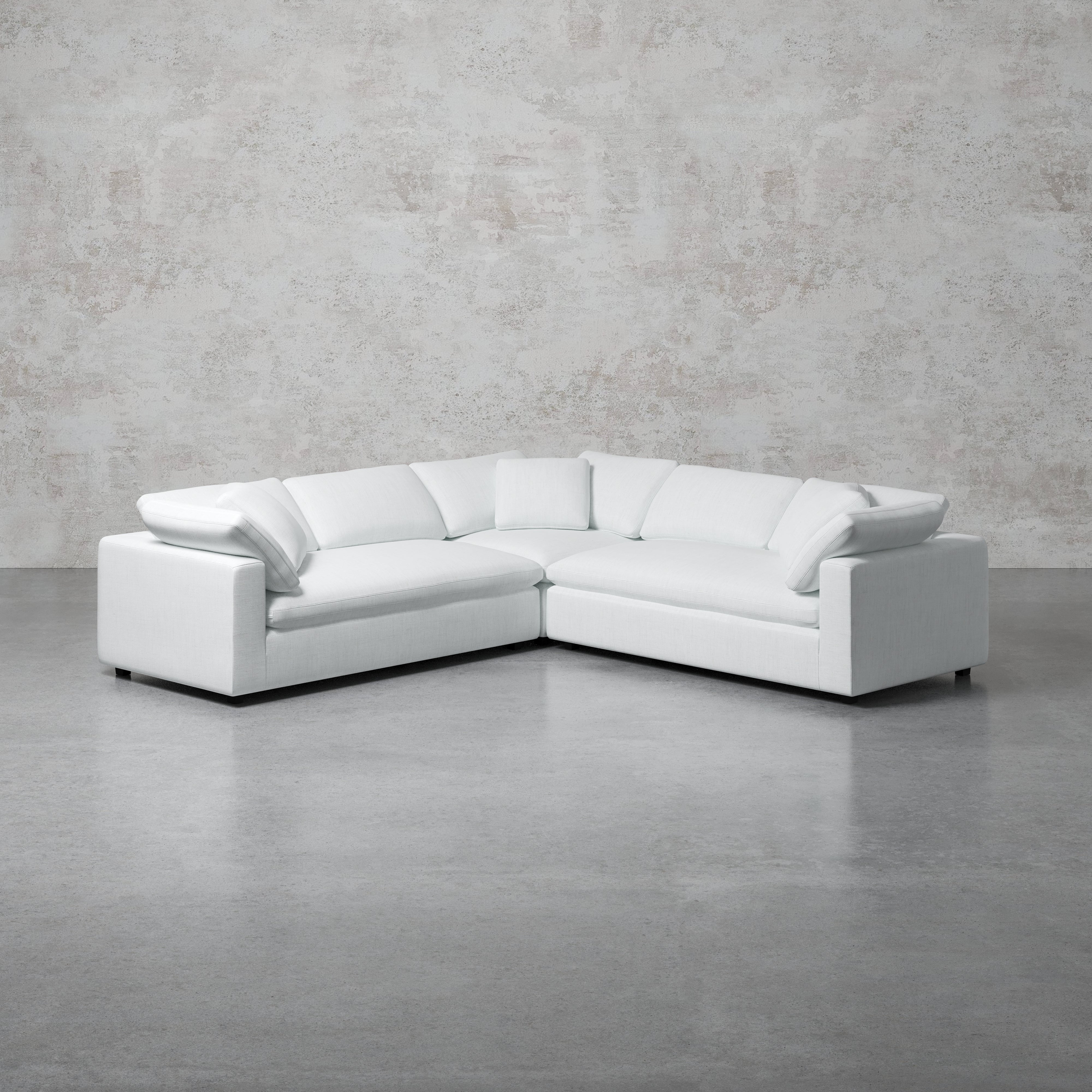 Comfy Modular Sofa - 5-Seater Bench-Seat L-Sectional