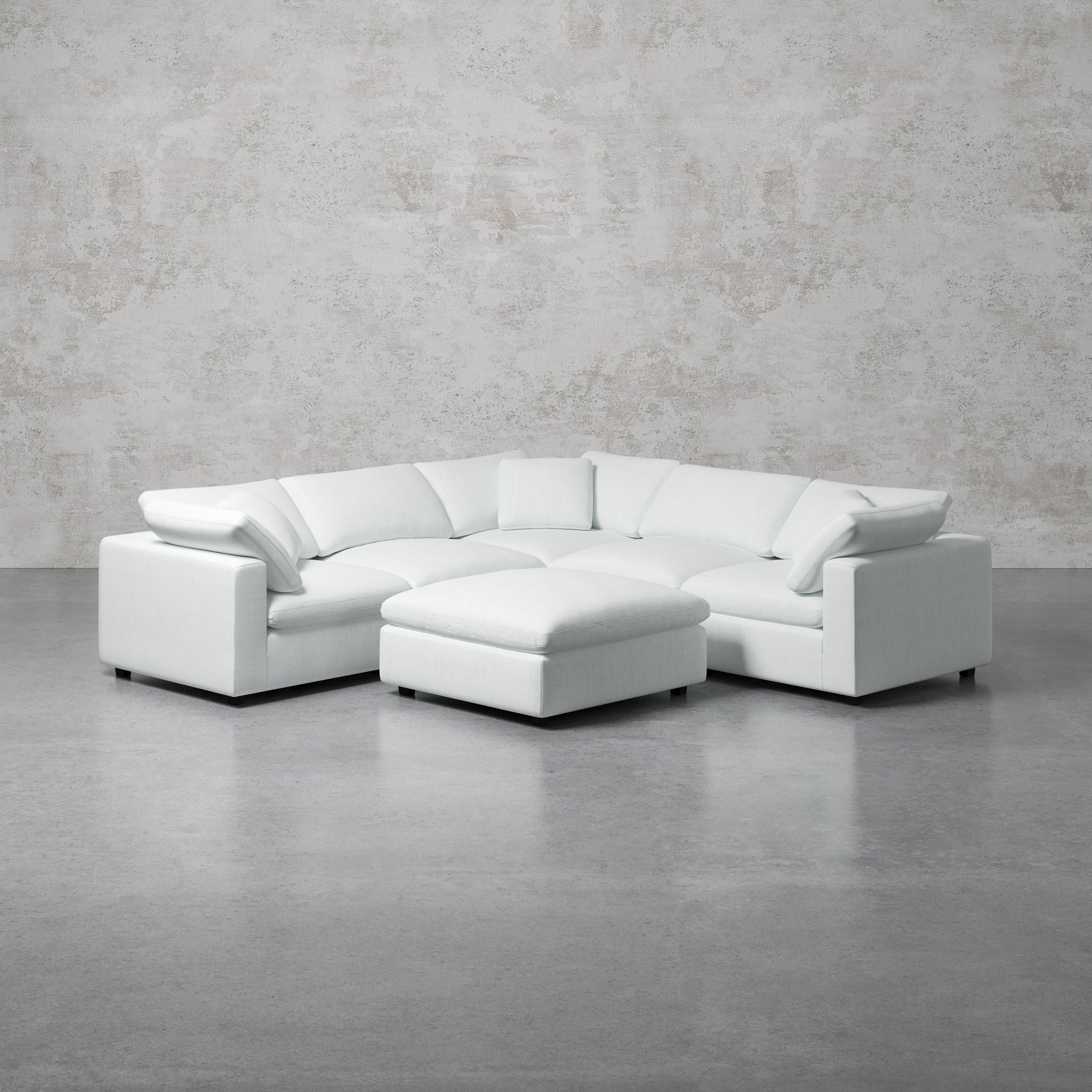 Comfy Modular Sofa - 5-Seater & Ottoman