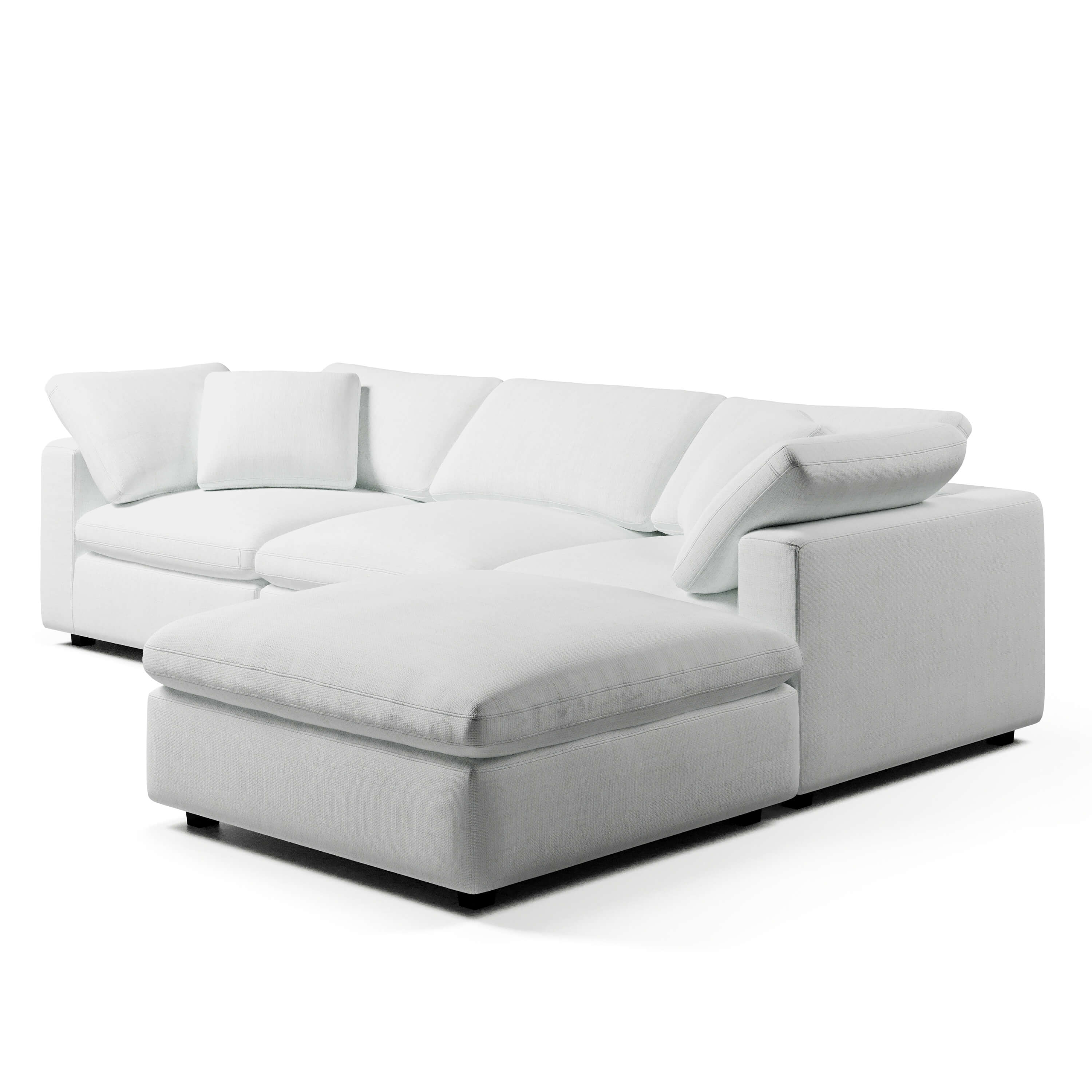 Comfy Modular Sofa - 3-Seater & Ottoman