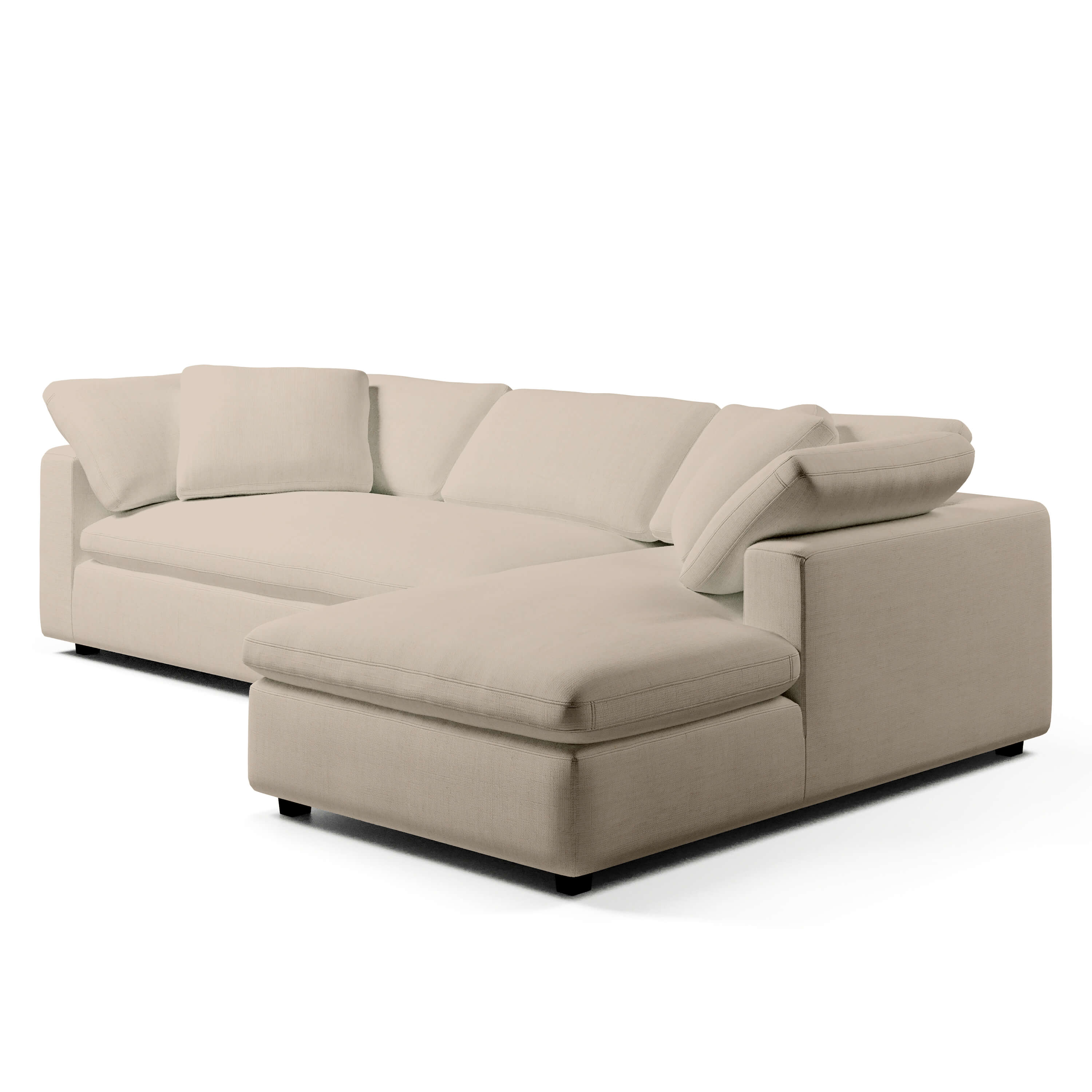 Comfy Modular Sofa - 3-Seater Right-Arm Chaise Bench-Seat