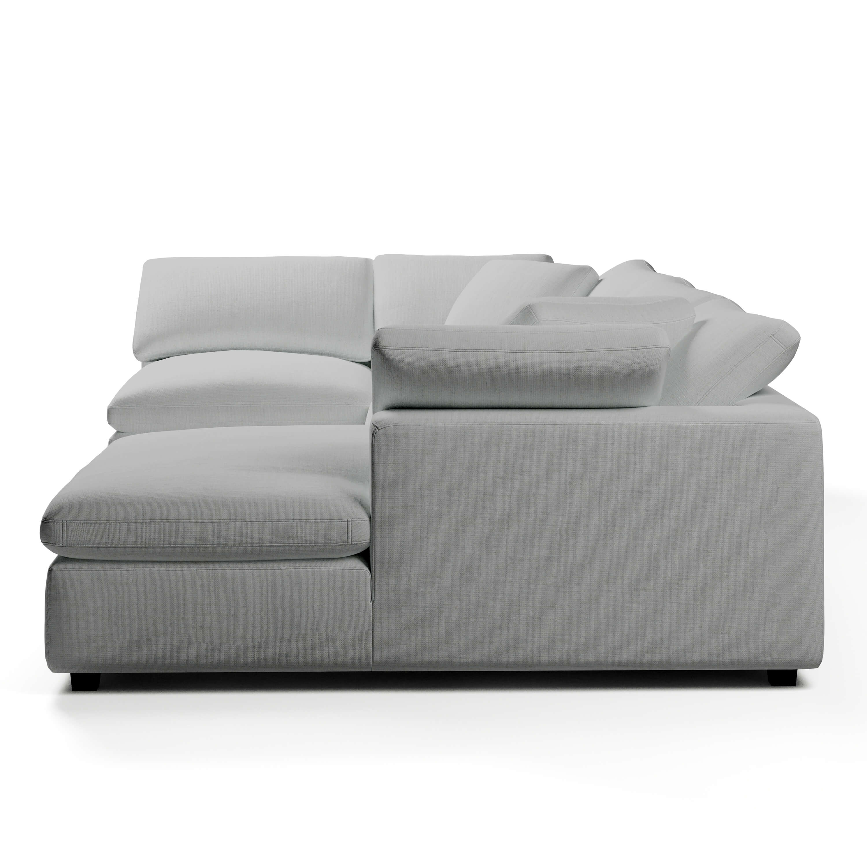 Comfy Modular Sofa - 4-Seater Chaise Sectional - Right Hand Facing