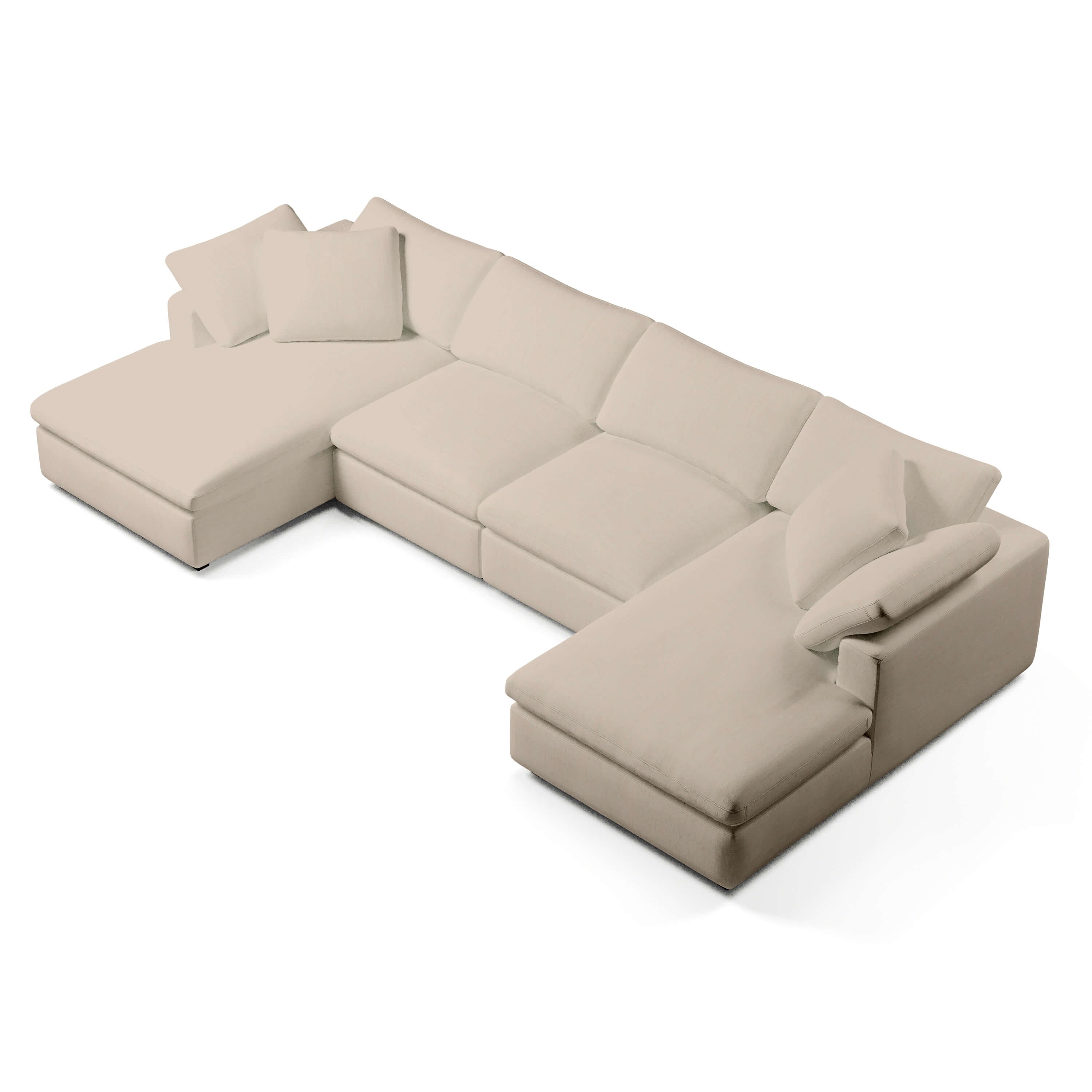 Comfy Modular Sofa - 4-Seater Chaise U-Sectional