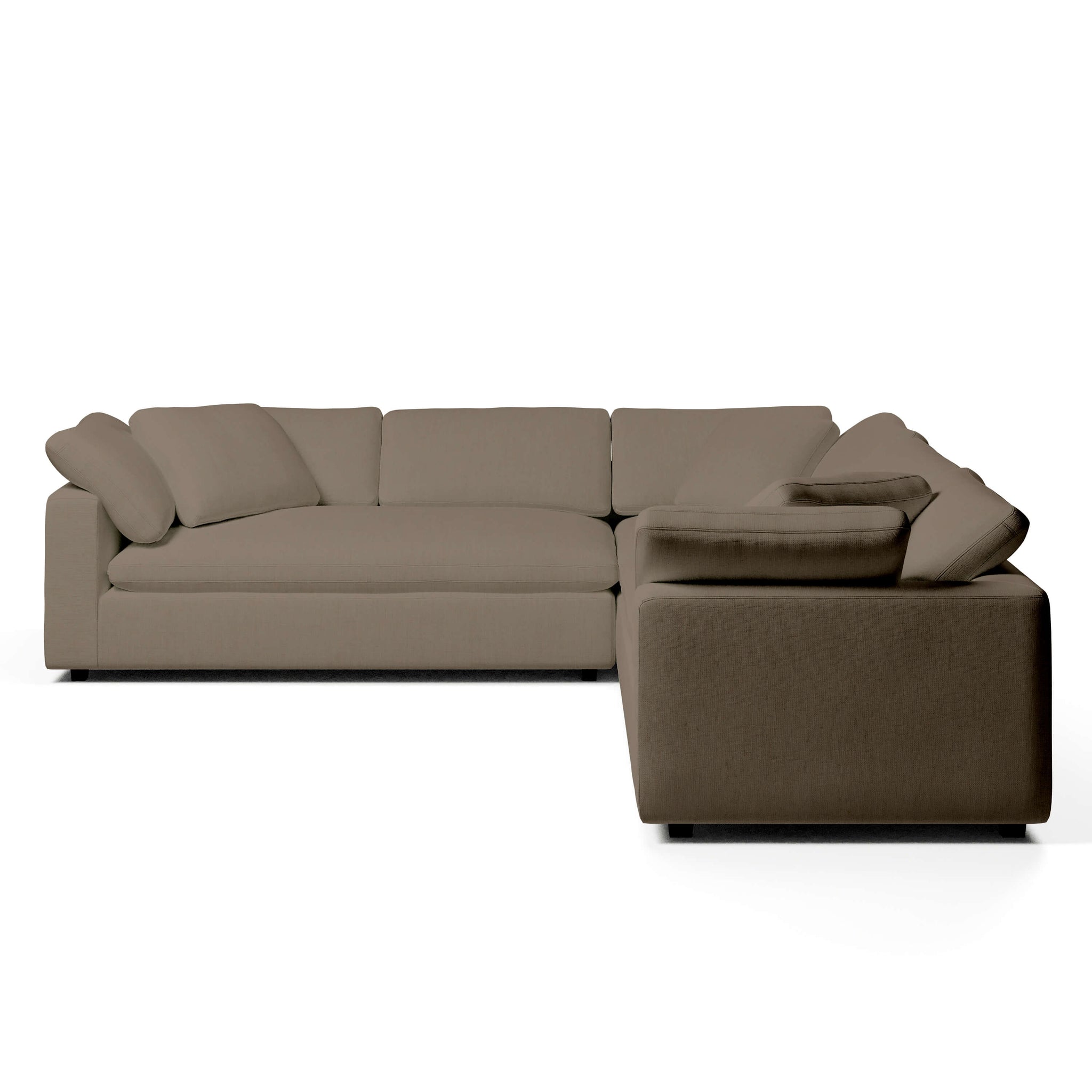 Comfy Modular Sofa - 5-Seater Bench-Seat L-Sectional & Ottoman