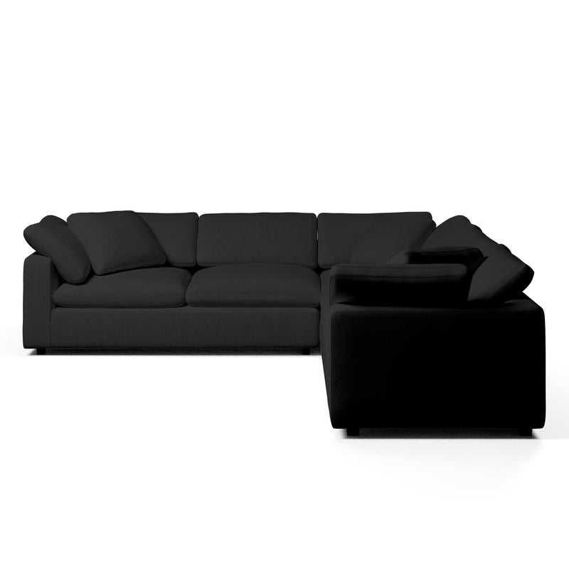 Comfy Modular Sofa - 5-Seater Bench-Seat L-Sectional & Ottoman