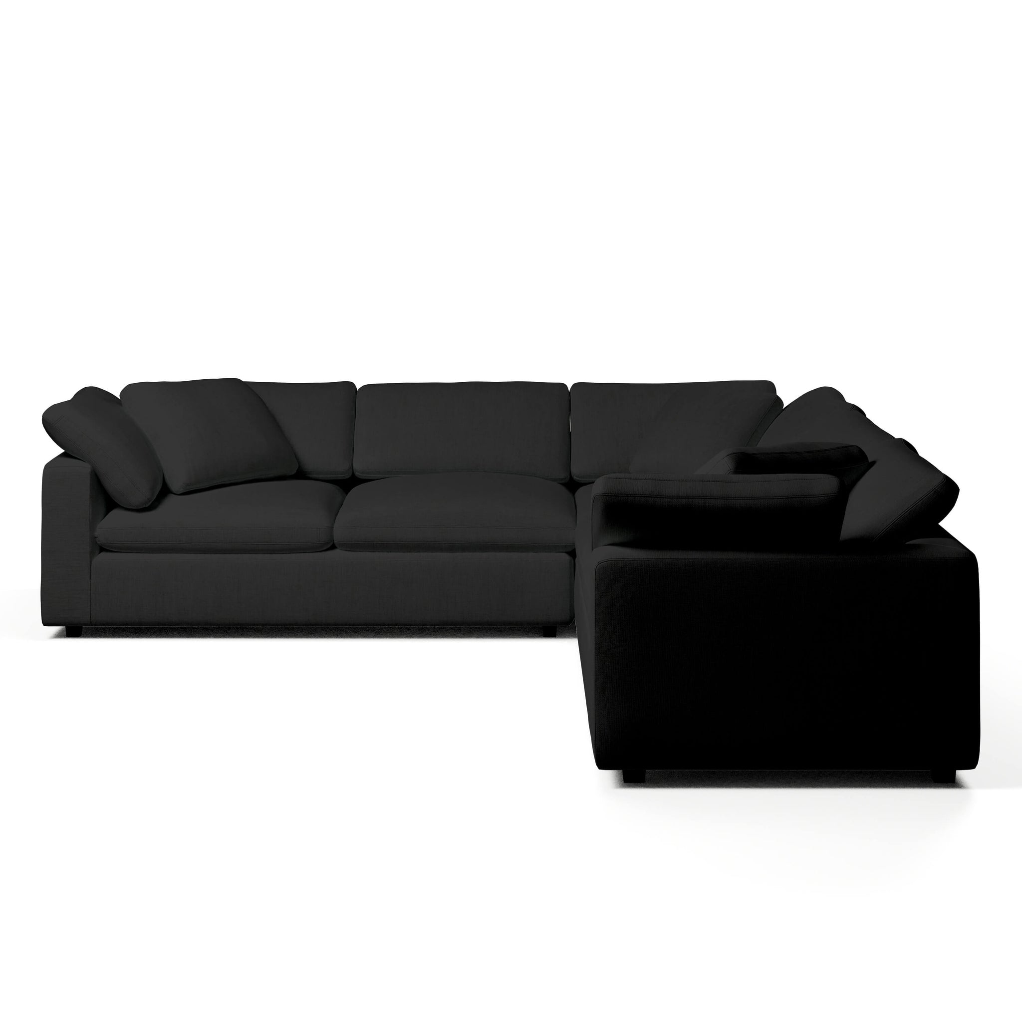 Comfy Modular Sofa - 5-Seater Bench-Seat L-Sectional & Ottoman