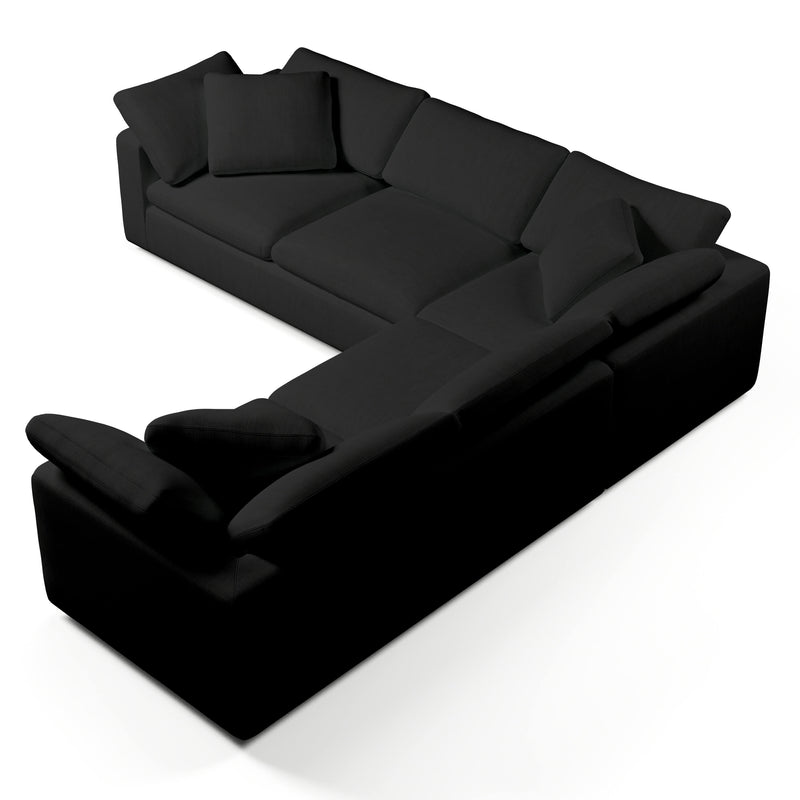 Comfy Modular Sofa - 5-Seater Bench-Seat L-Sectional & Ottoman