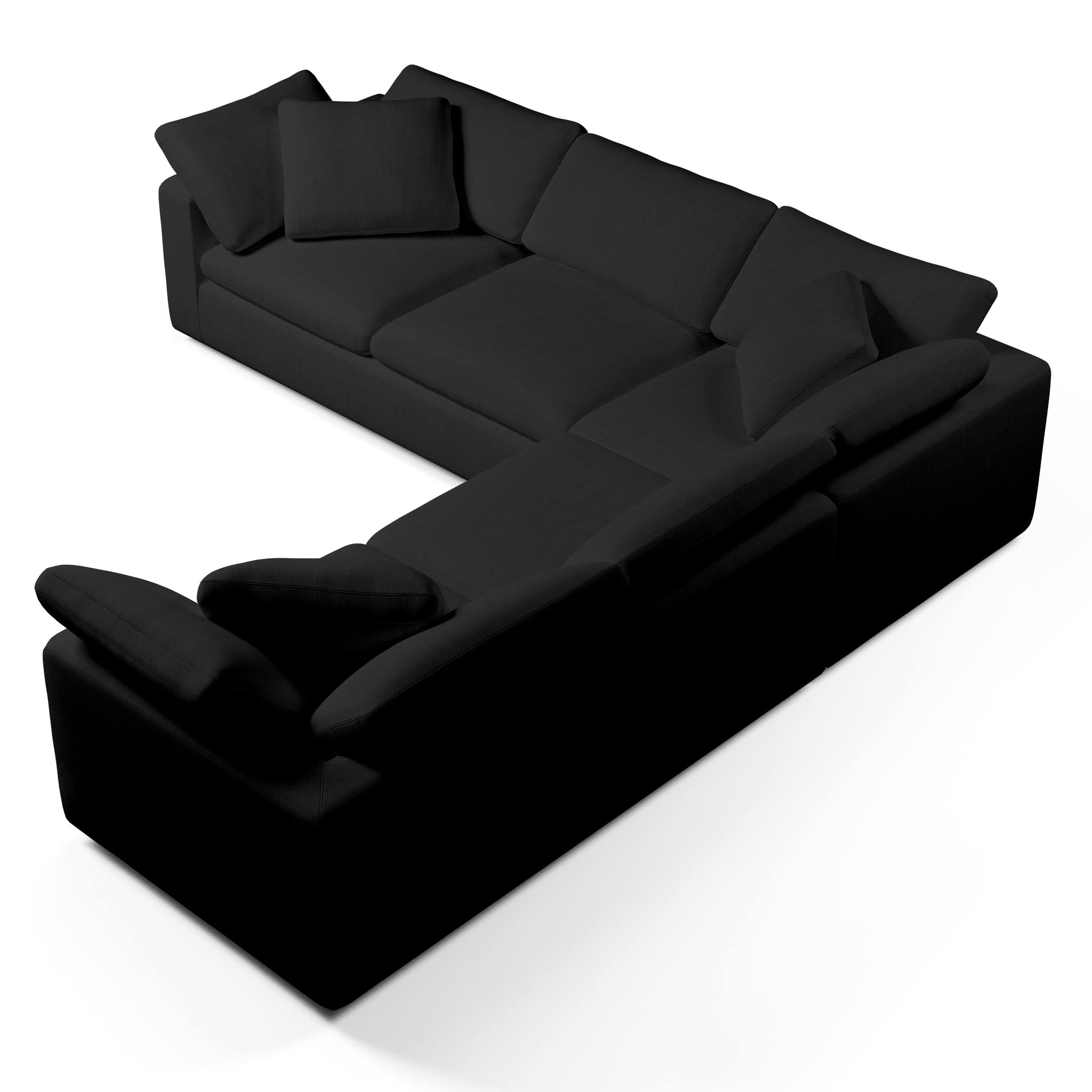Comfy Modular Sofa - 5-Seater Bench-Seat L-Sectional & Ottoman