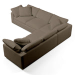 Comfy Modular Sofa - 5-Seater Bench-Seat L-Sectional & Ottoman