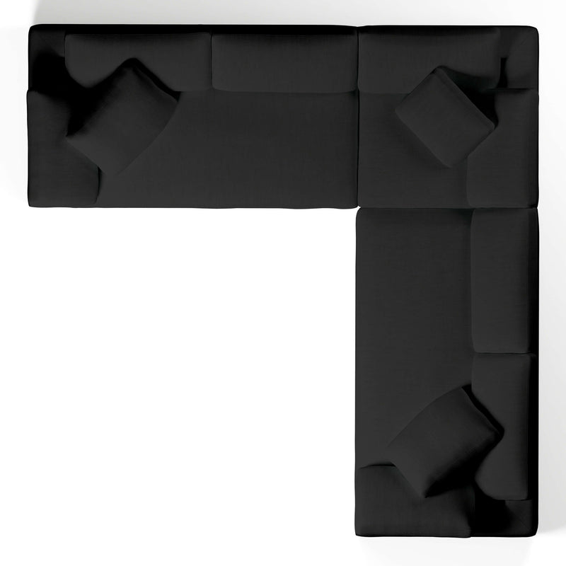 Comfy Modular Sofa - 5-Seater Bench-Seat L-Sectional & Ottoman