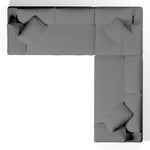 Comfy Modular Sofa - 5-Seater Bench-Seat L-Sectional & Ottoman