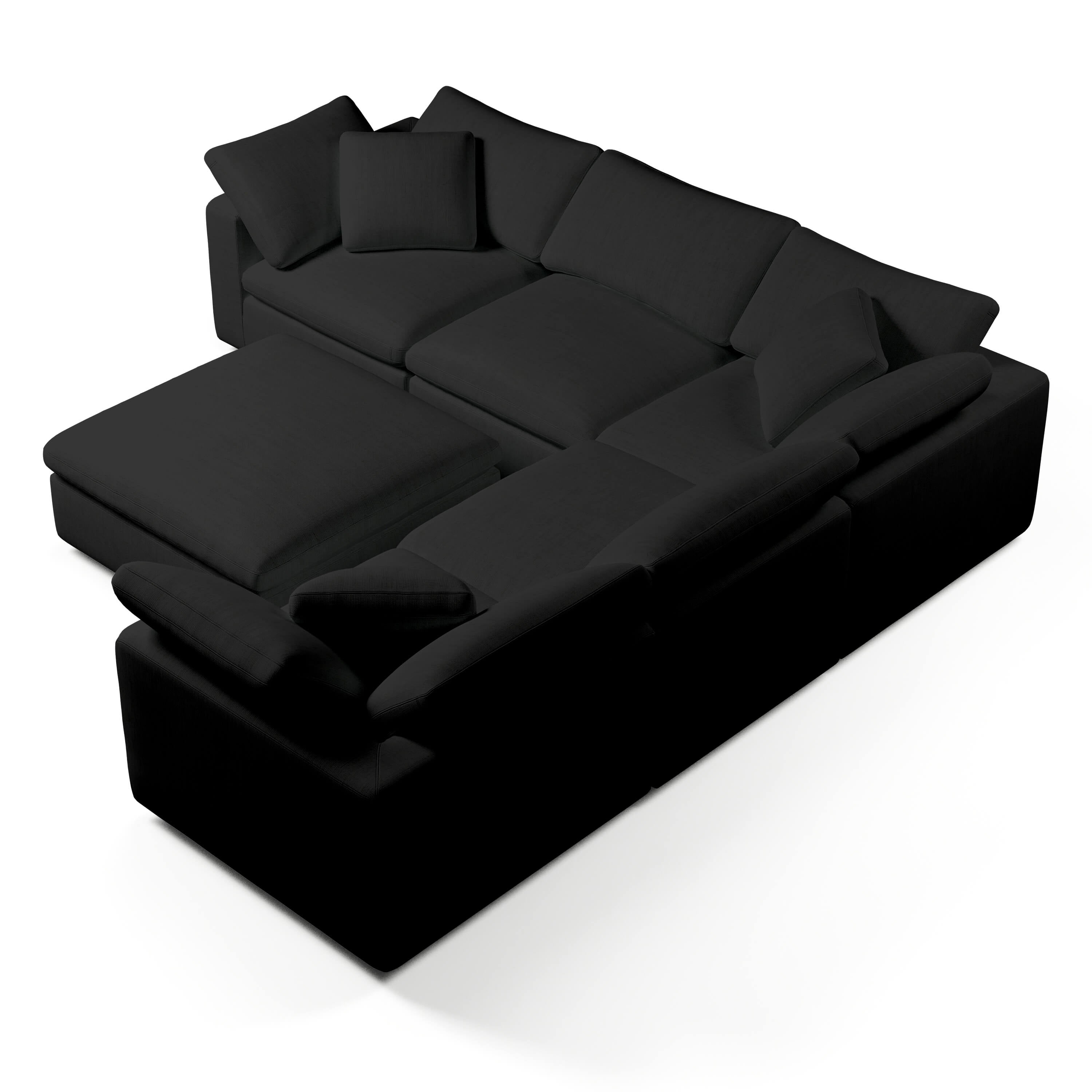 Comfy Modular Sofa - 5-Seater & Ottoman