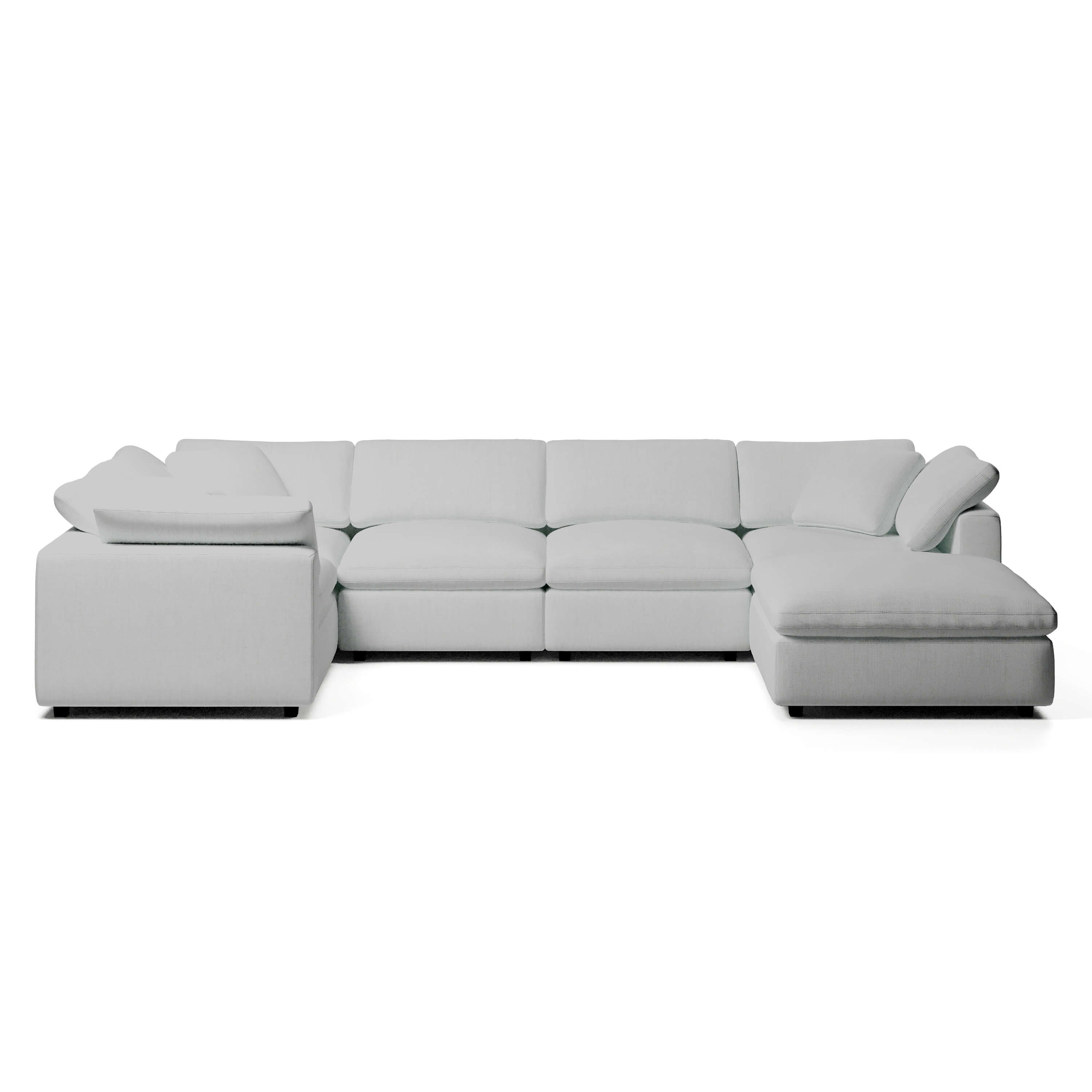 Comfy Modular Sofa - 5-Seater & Ottoman