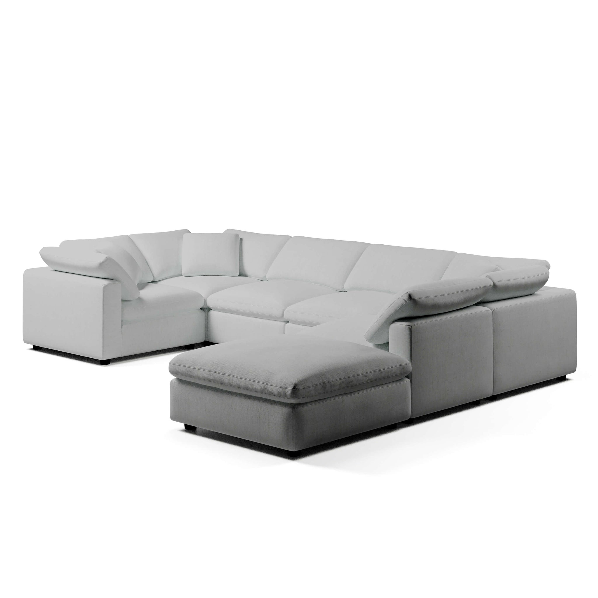 U-Sectional Sofa and Ottoman | U-Sectional Ottoman | Couch Haus