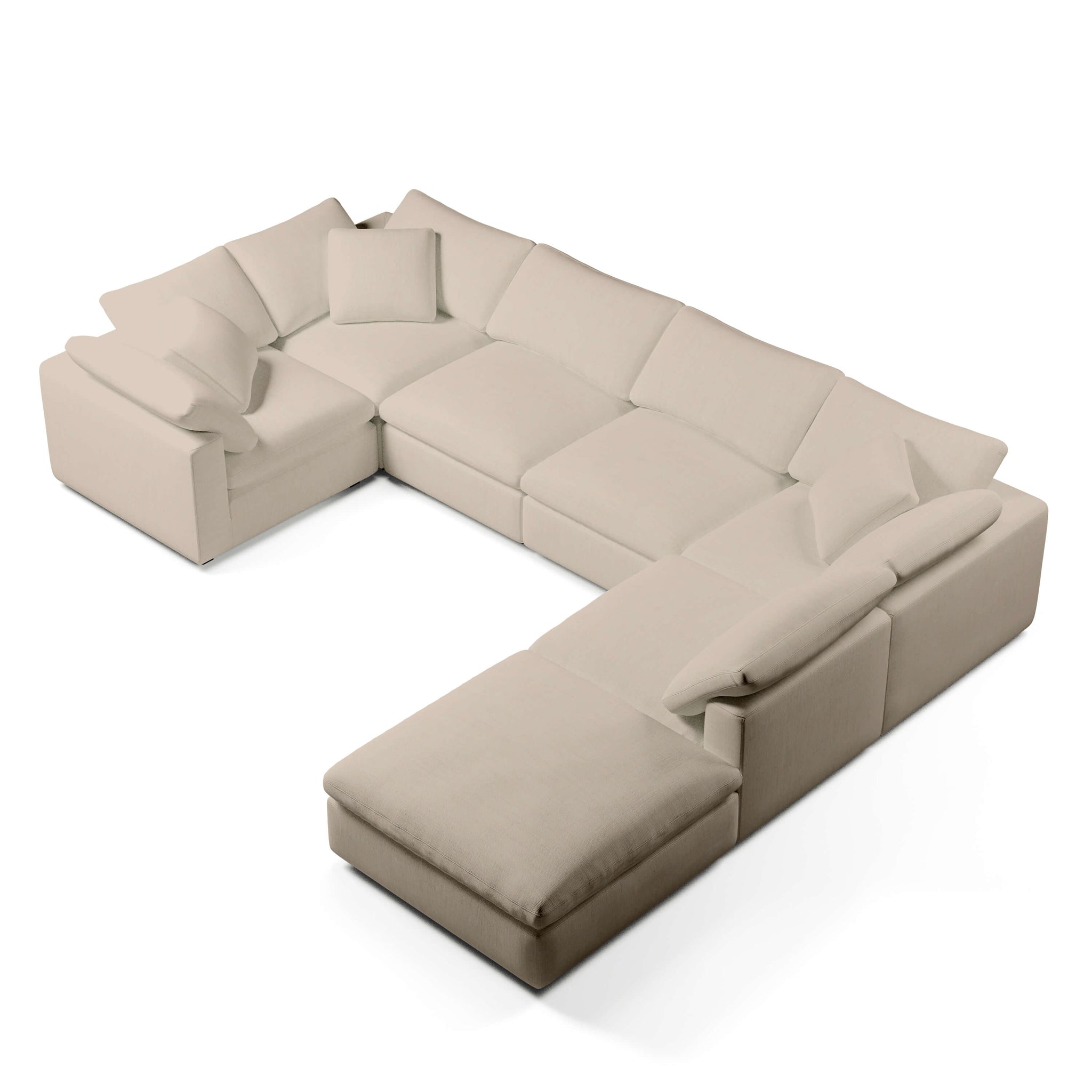 U-Sectional Sofa and Ottoman | U-Sectional Ottoman | Couch Haus