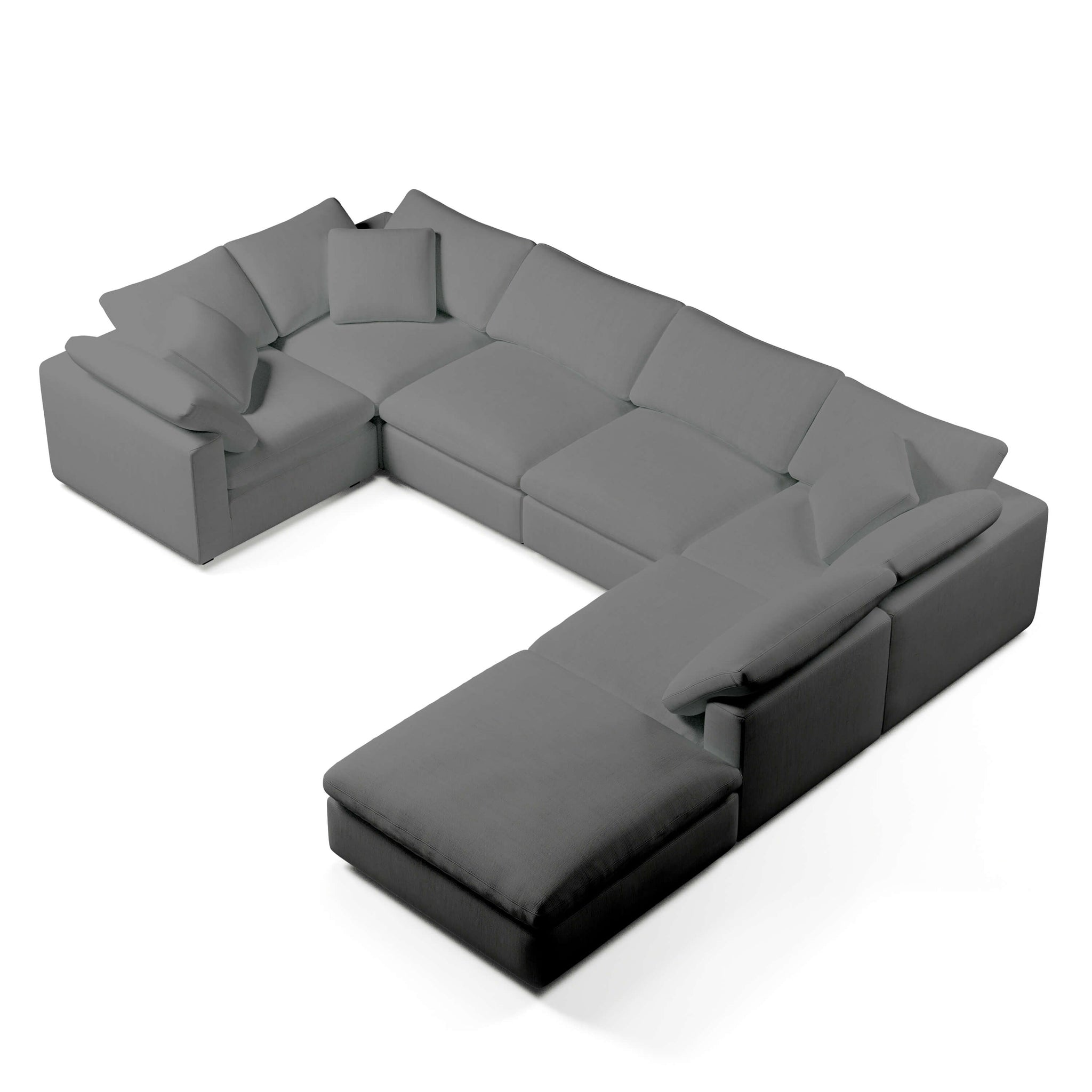 U-Sectional Sofa and Ottoman | U-Sectional Ottoman | Couch Haus