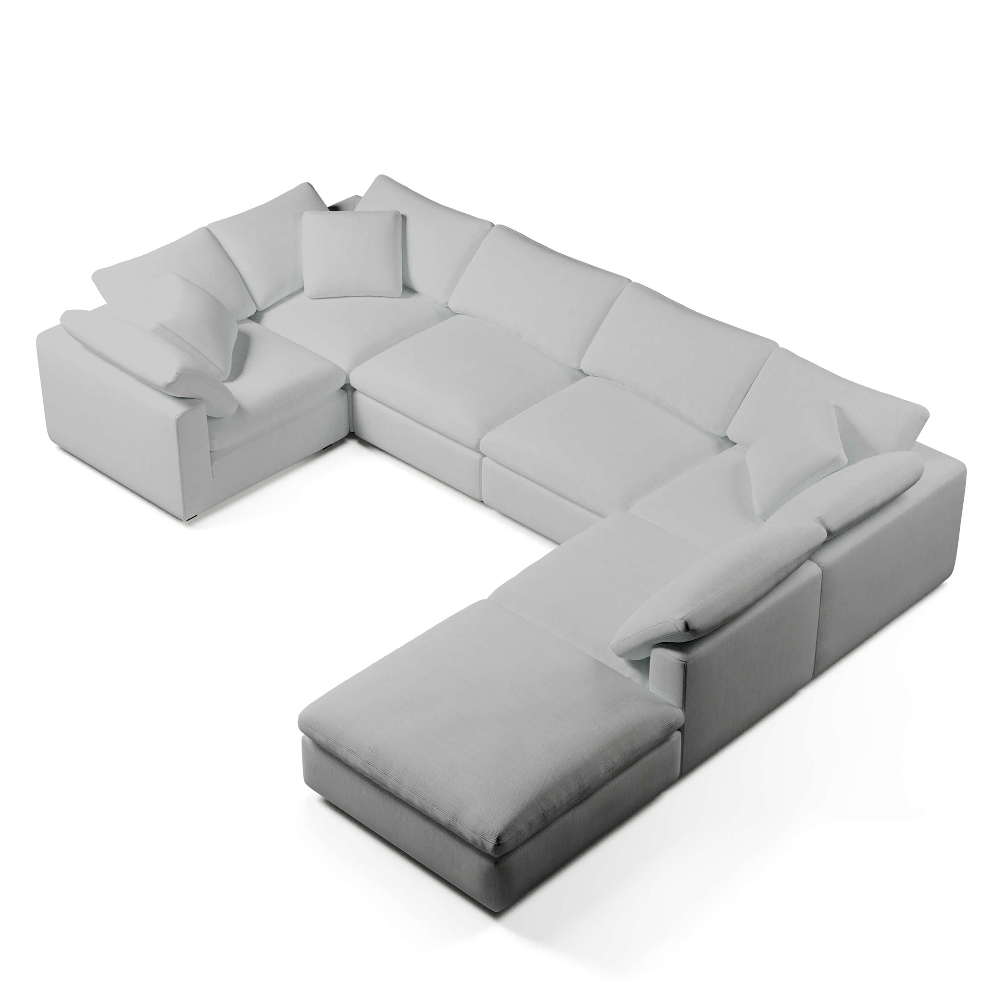U-Sectional Sofa and Ottoman | U-Sectional Ottoman | Couch Haus