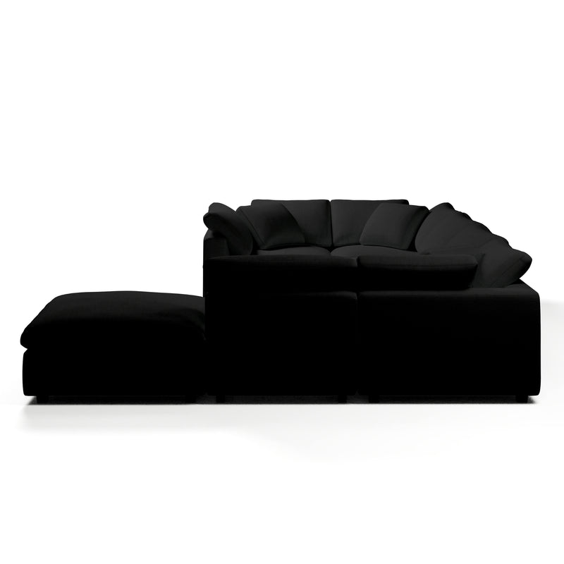 Comfy Modular Sofa - 6-Seater & Ottoman U-Sectional