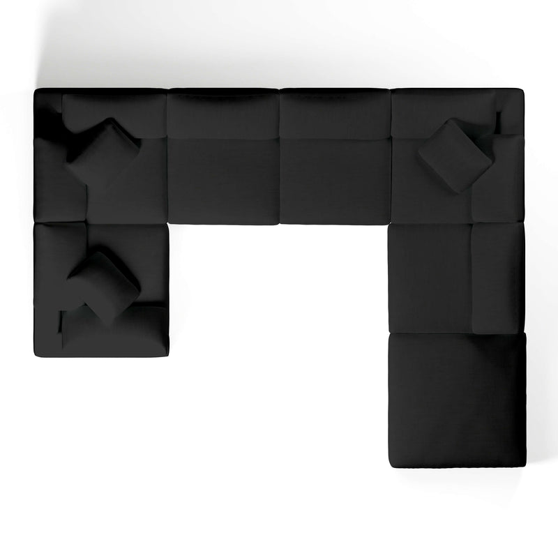 Comfy Modular Sofa - 6-Seater & Ottoman U-Sectional