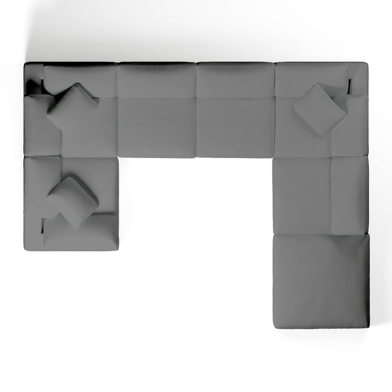 Comfy Modular Sofa - 6-Seater & Ottoman U-Sectional