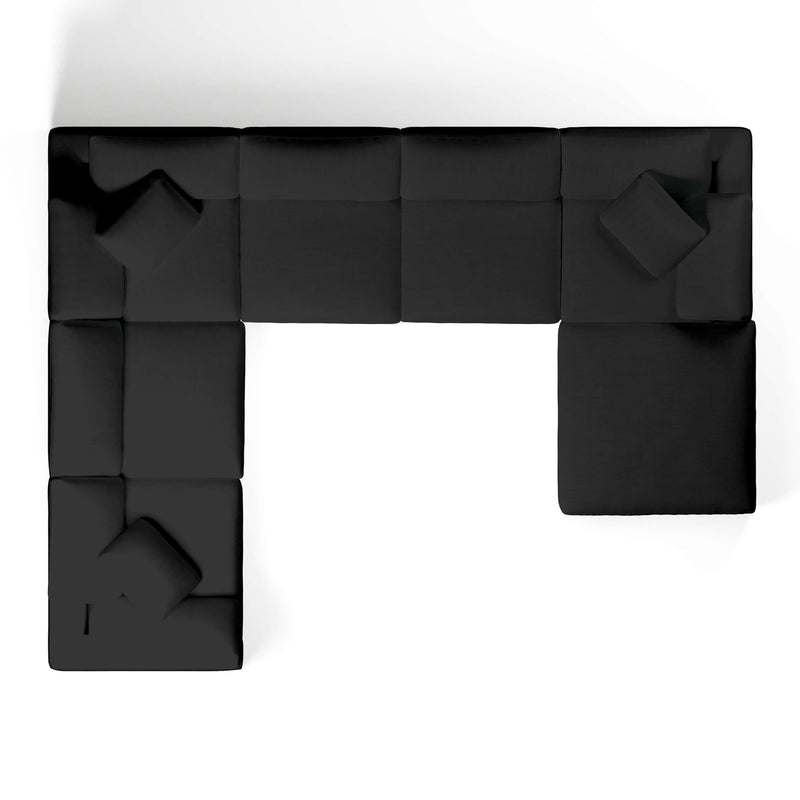 Comfy Modular Sofa - 6-Seater & Ottoman U-Sectional