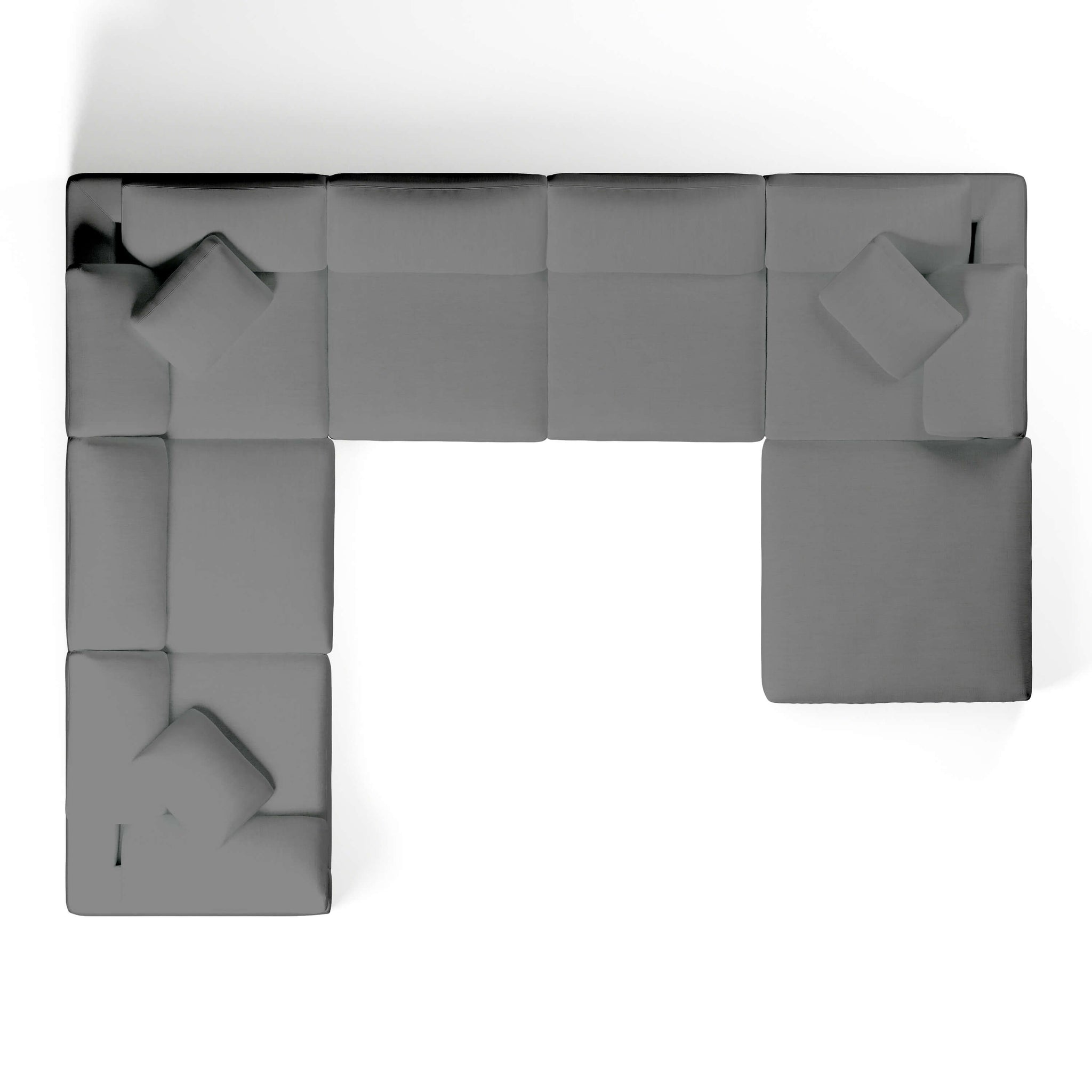 Comfy Modular Sofa - 6-Seater & Ottoman U-Sectional