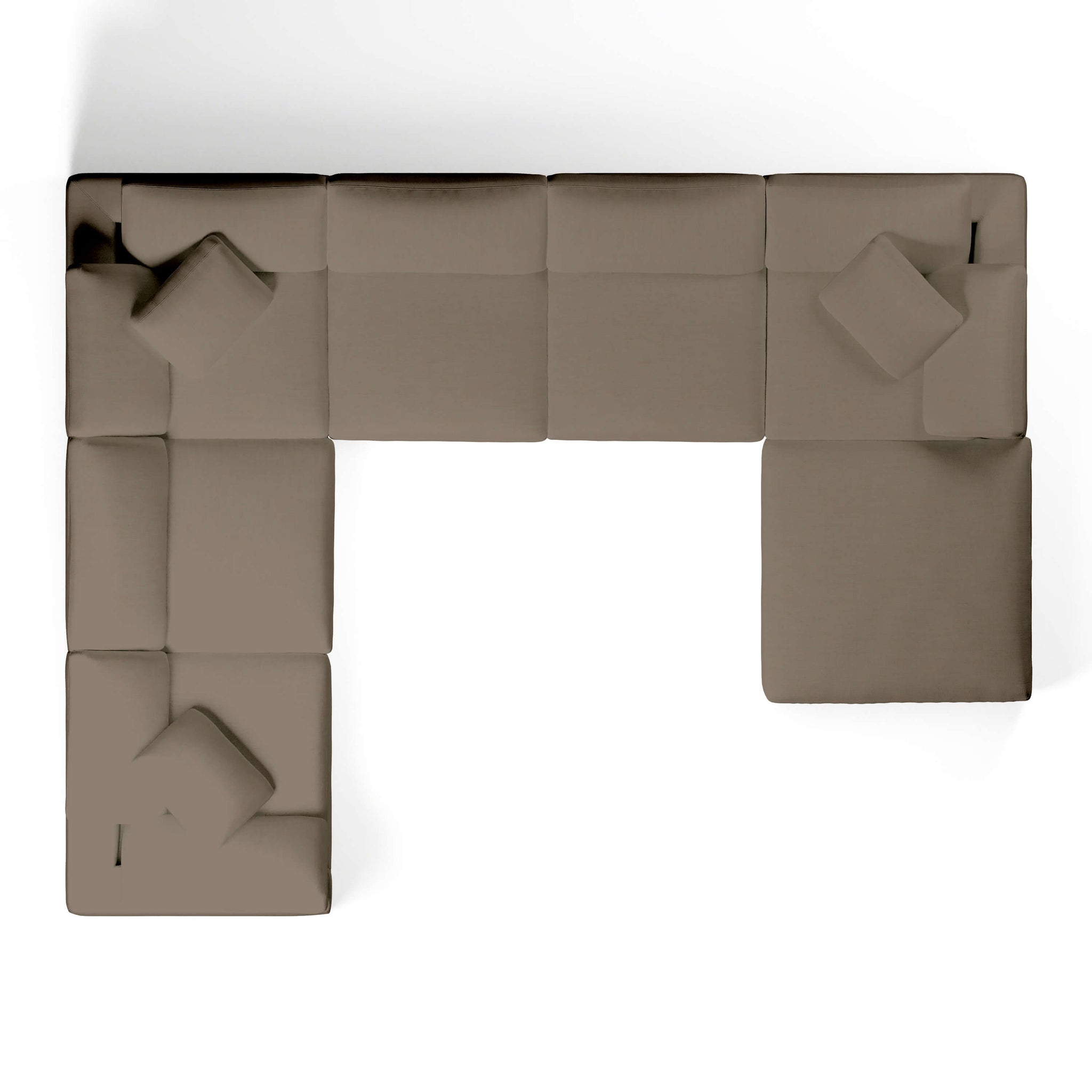 Comfy Modular Sofa - 6-Seater & Ottoman U-Sectional