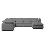 Comfy Modular Sofa - 6-Seater & Ottoman U-Sectional