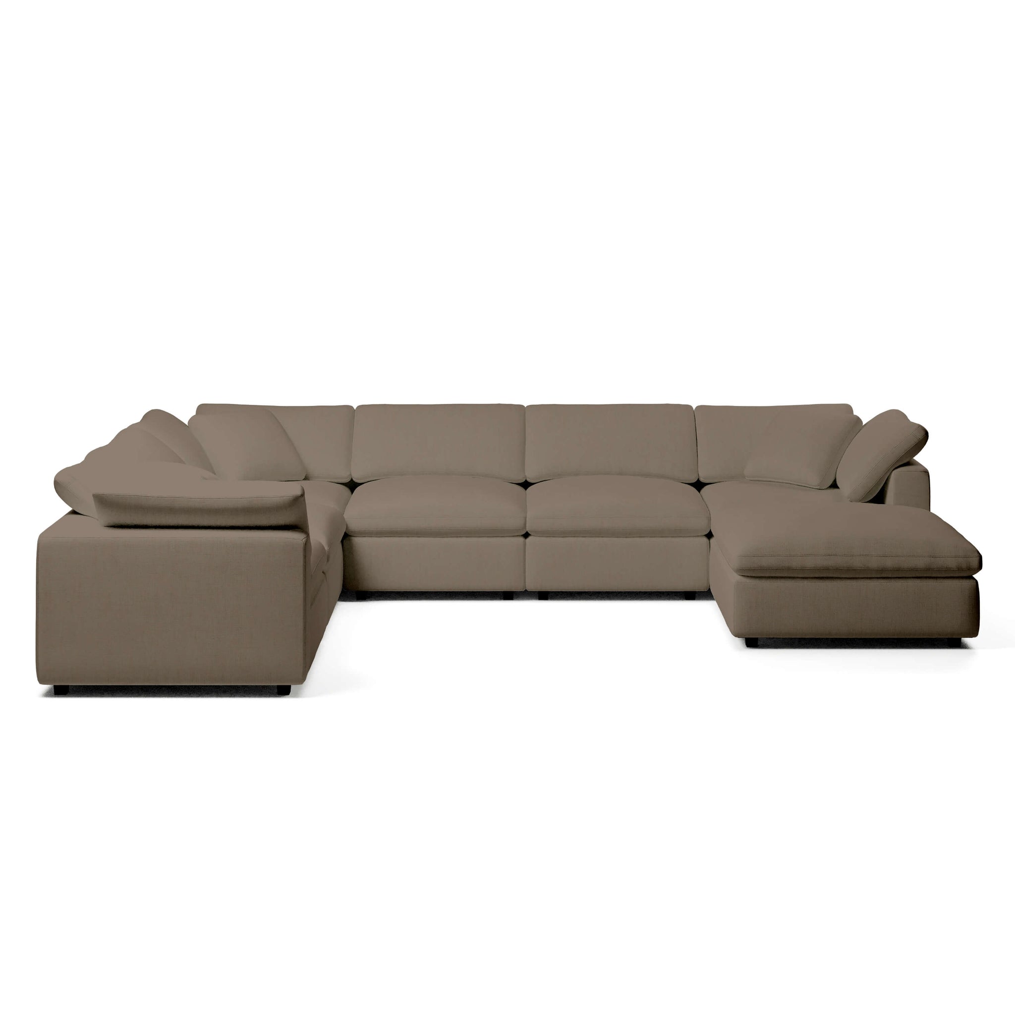 Comfy Modular Sofa - 6-Seater & Ottoman U-Sectional