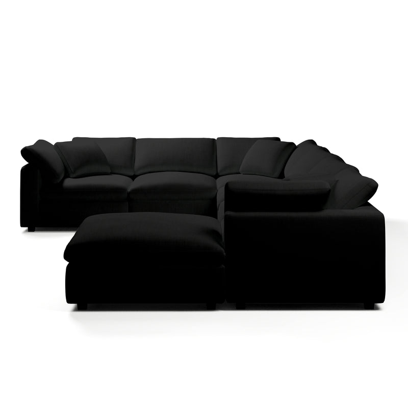 Comfy Modular Sofa - 6-Seater & Ottoman U-Sectional