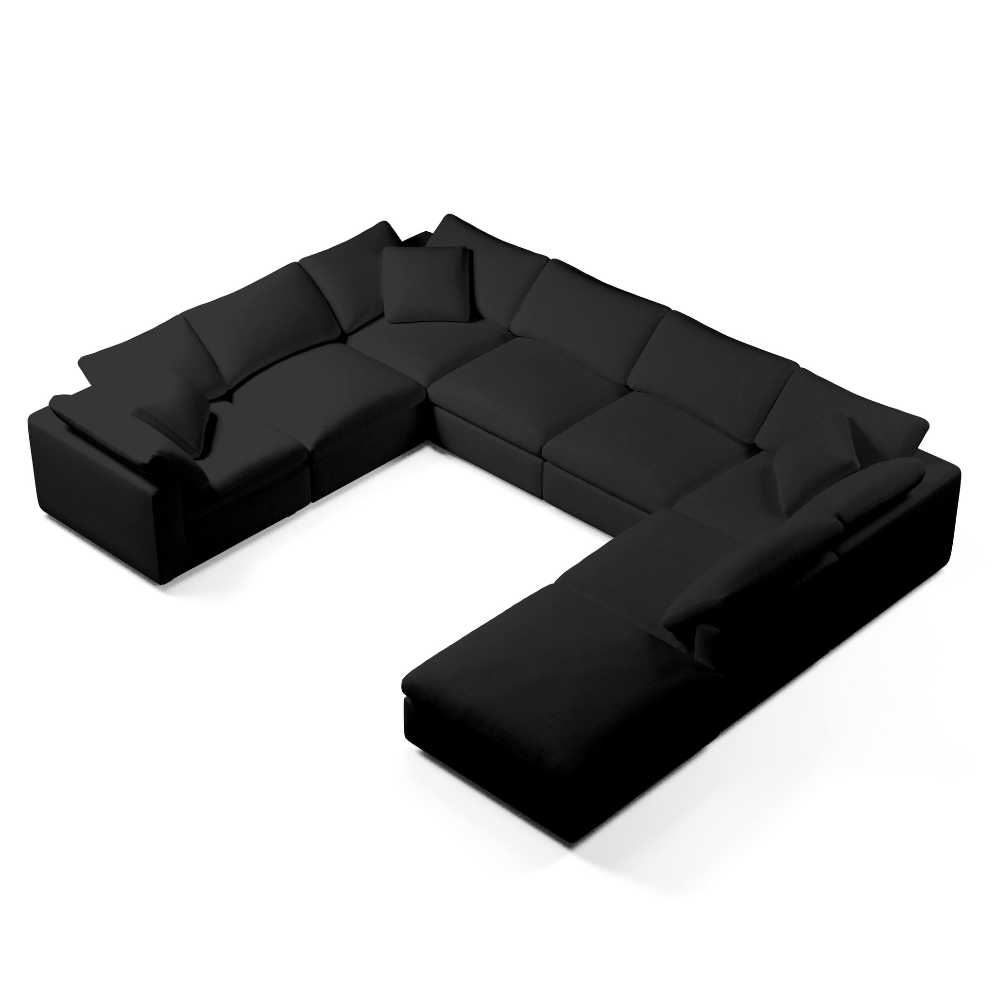Modular Sofa and Ottoman | U-Sectional Modular Sofa | Couch Haus
