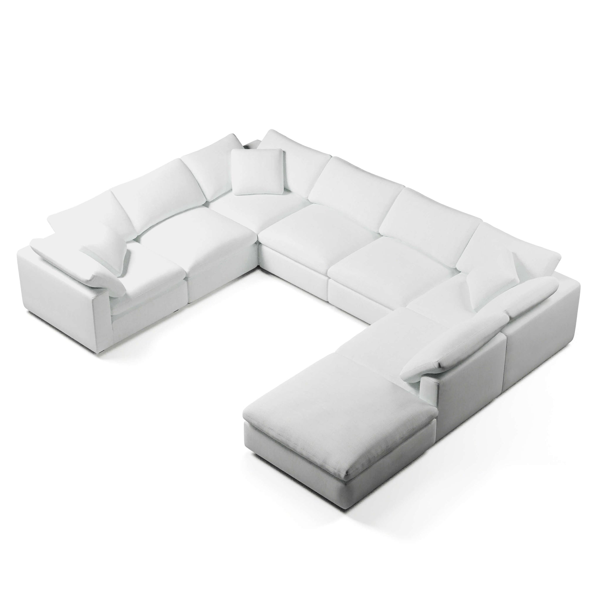 Modular Sofa and Ottoman | U-Sectional Modular Sofa | Couch Haus