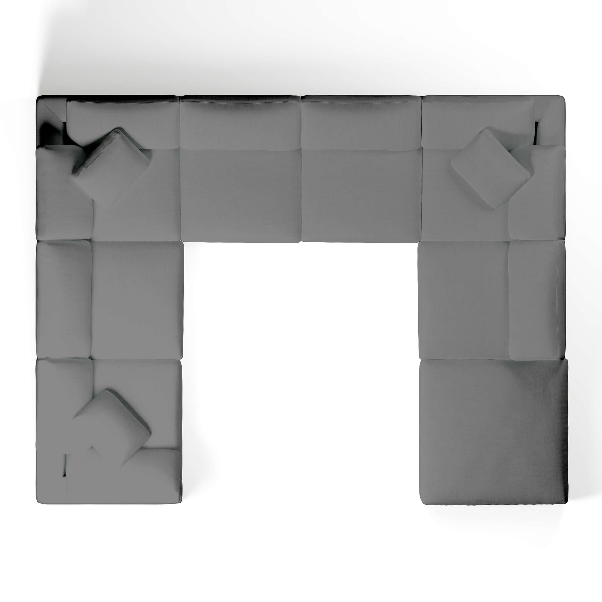 Modular Sofa and Ottoman | U-Sectional Modular Sofa | Couch Haus