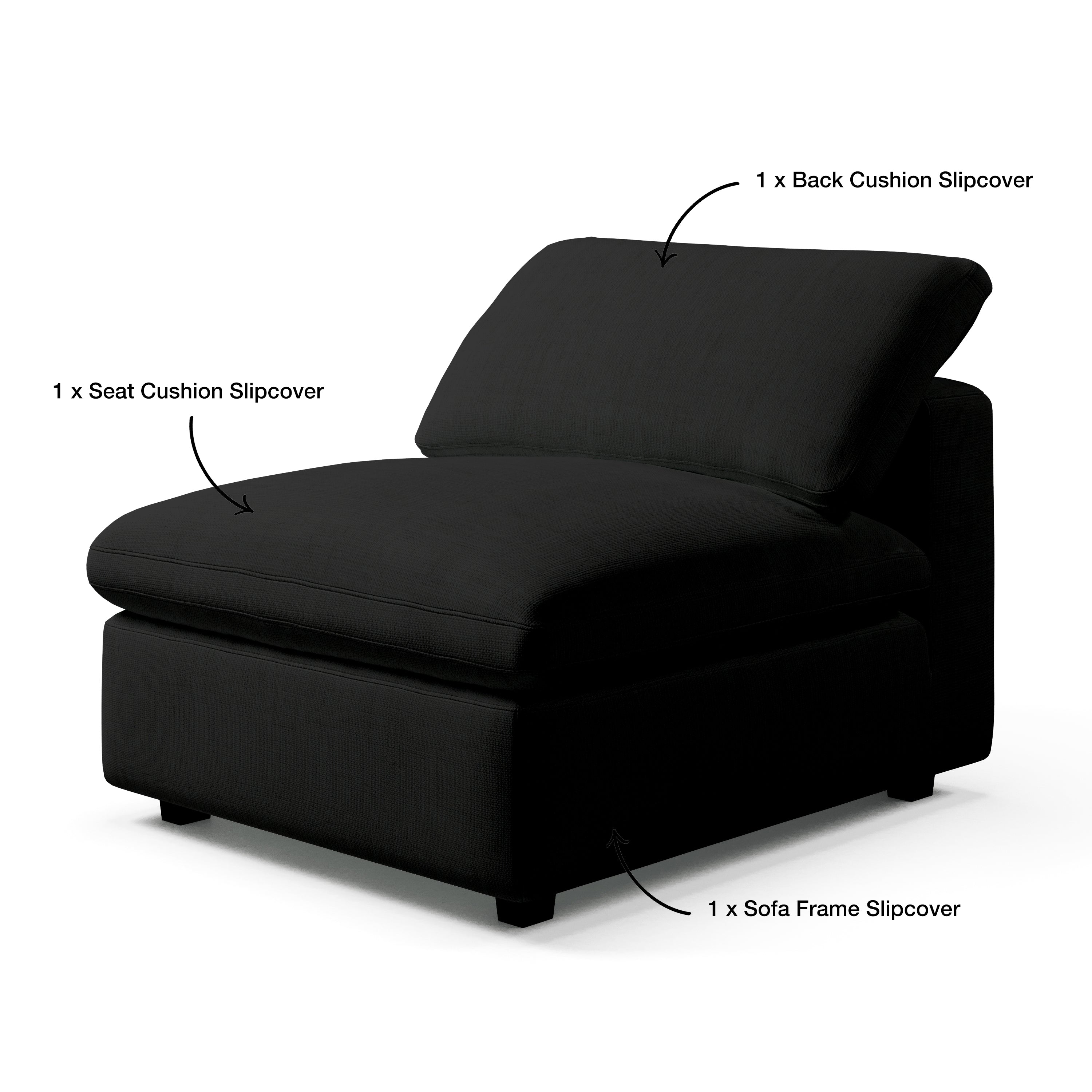 Comfy Sofa - Armless Chair Slipcover Replacement
